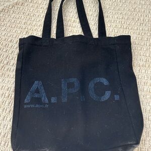 A.P.C. Black Canvas Tote